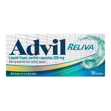Advil Reliva Liquid-Caps pijnstiller 200 mg, 10 stuks