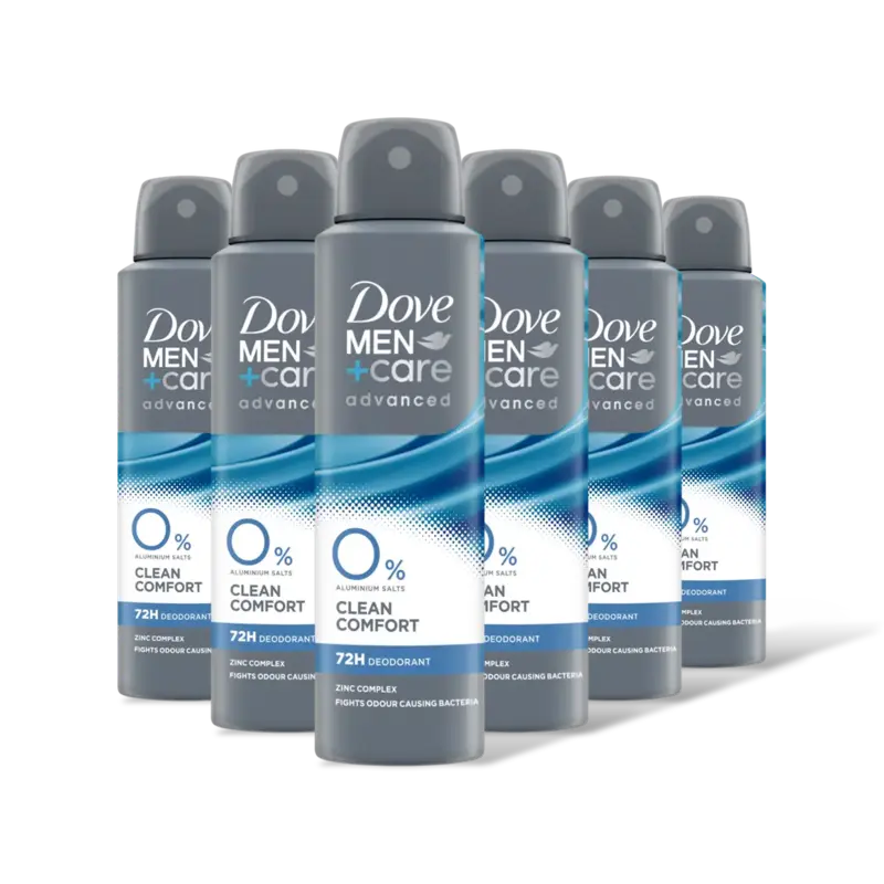 Dove Men+care extra fresh 0% deodorant 6-pack