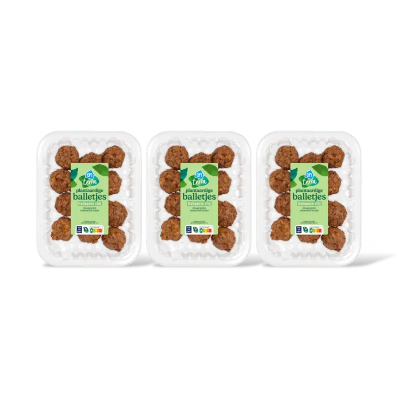 AH Terra Plantaardige balletjes Italiaans 3-pack