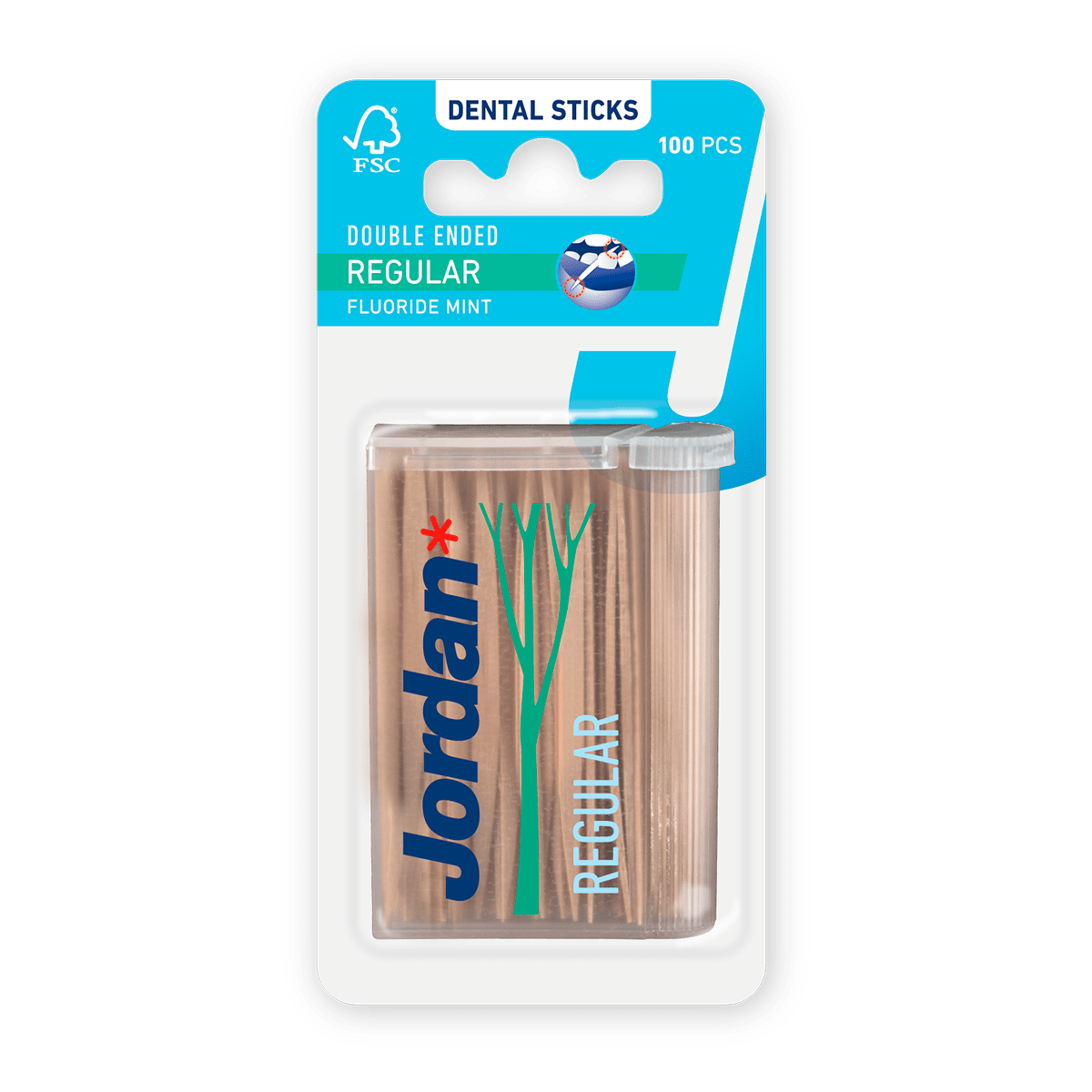 Jordan Dental Stick Double Ended Regular