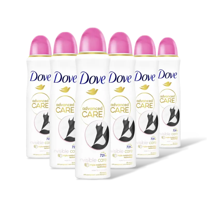 Dove Invisible care deodorant spray 6-pack