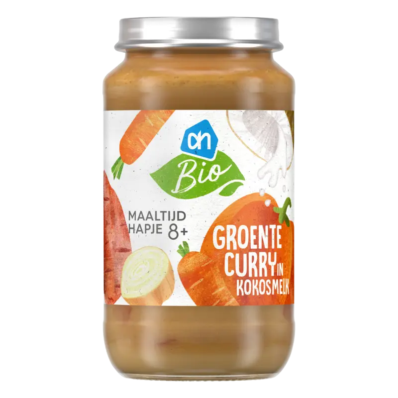 AH Biologisch Maaltijdhapje groentencurry kokosmelk 8+