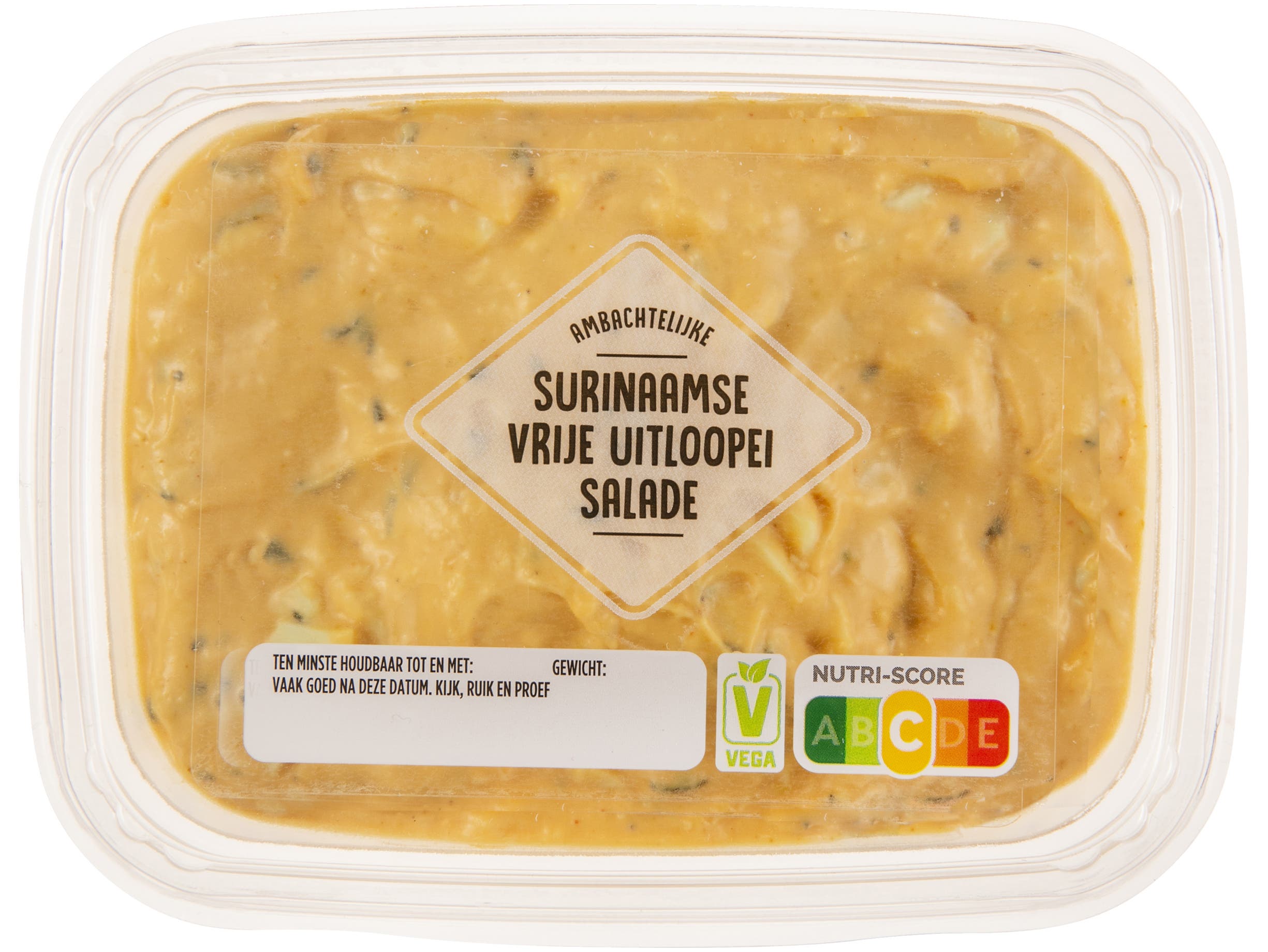 Surinaamse vrije uitloop ei salade