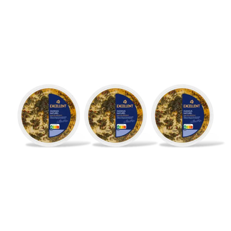 AH Excellent Hummus naturel geroosterde knoflo 3-pack