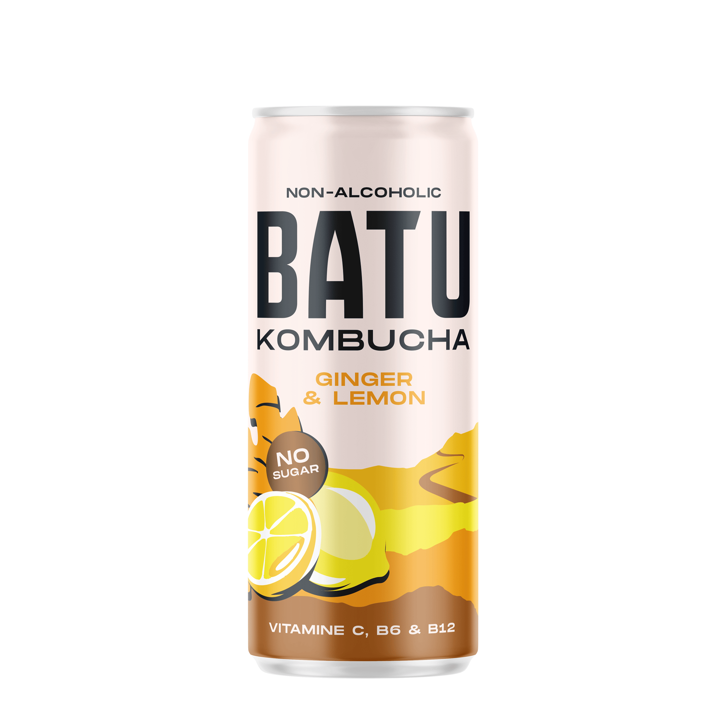 Batu Kombucha ginger & lemon zero