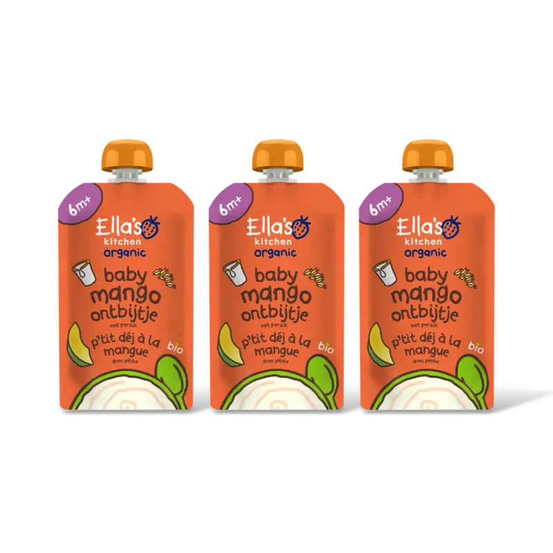 Ella's kitchen Baby mango ontbijtje 6m+ bio 3-pack