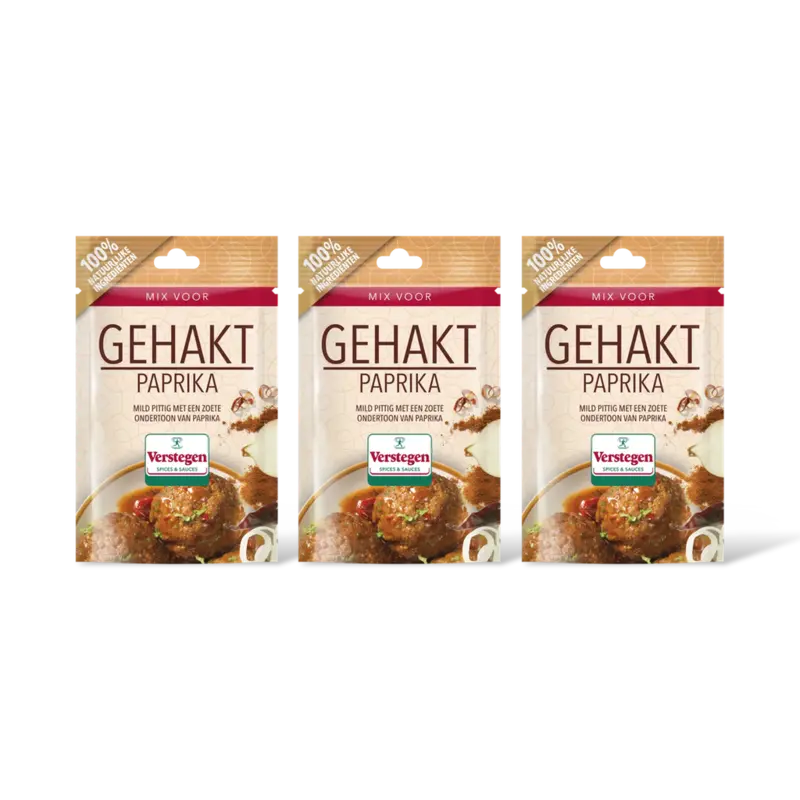 Verstegen Kruidenmix gehakt met paprika 3-pack