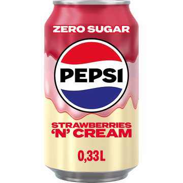Pepsi Zero Strawberry & Cream Soda 330ML