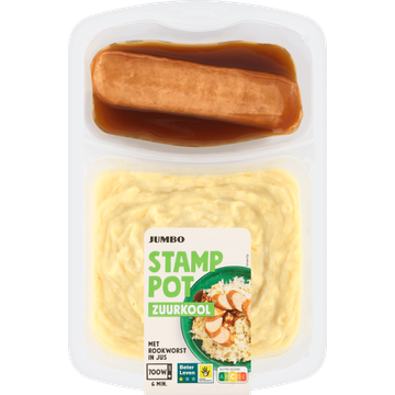 Jumbo Stamppot Zuurkool met Rookworst in Jus 500 g