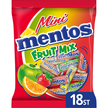 Mentos Mini Fruit Uitdeelzak 215g