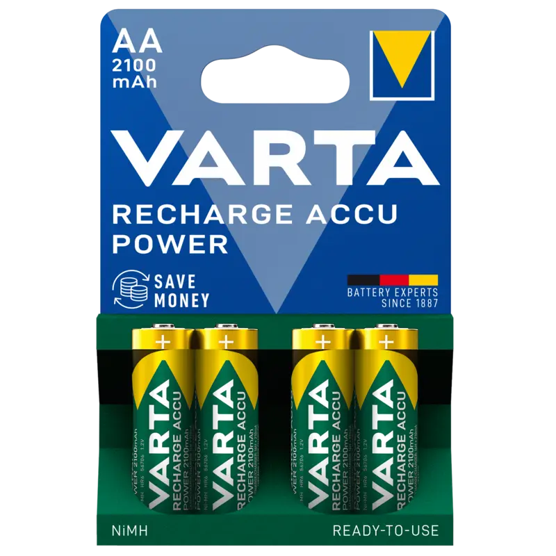 Varta AA oplaadbare batterijen 2100 mAh