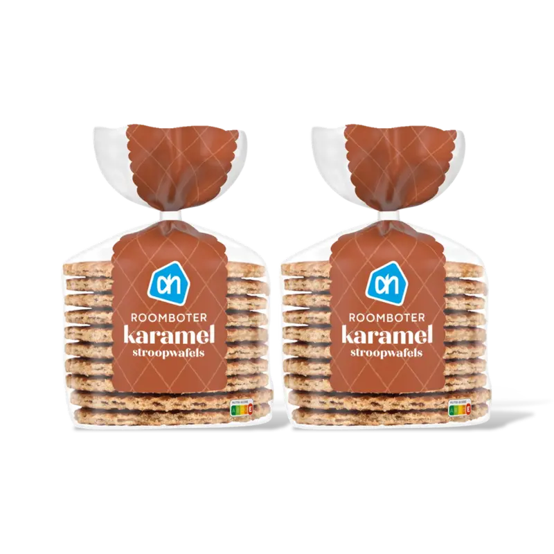 AH Roomboter karamel stroopwafels 2-pack