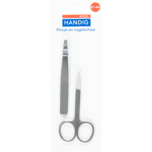 Altijd handig Pincet en nagelschaar rvs