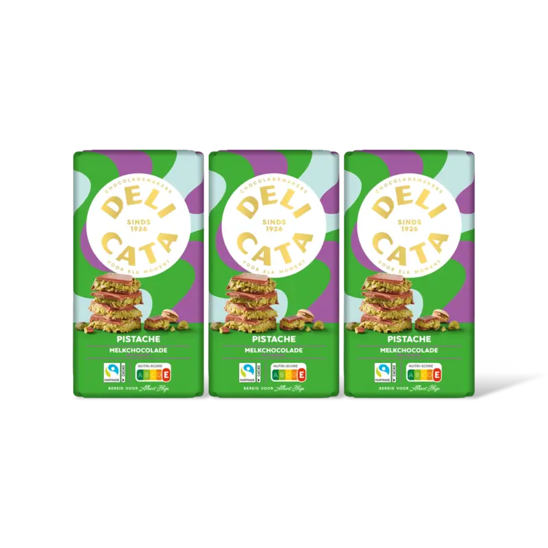 Delicata Melk met pistachevulling 3-pack