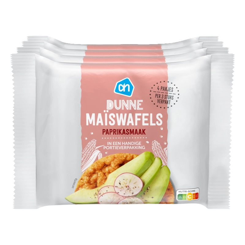 AH Dunne maiswafels paprika 4-pack