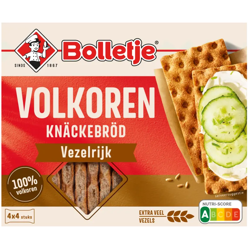 Bolletje Volkoren knäckebröd vezelrijk
