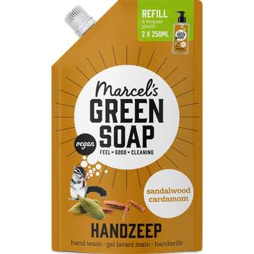 Marcel’s Green Soap handzeep Sandelhout & Kardemom Navulling - 500ml