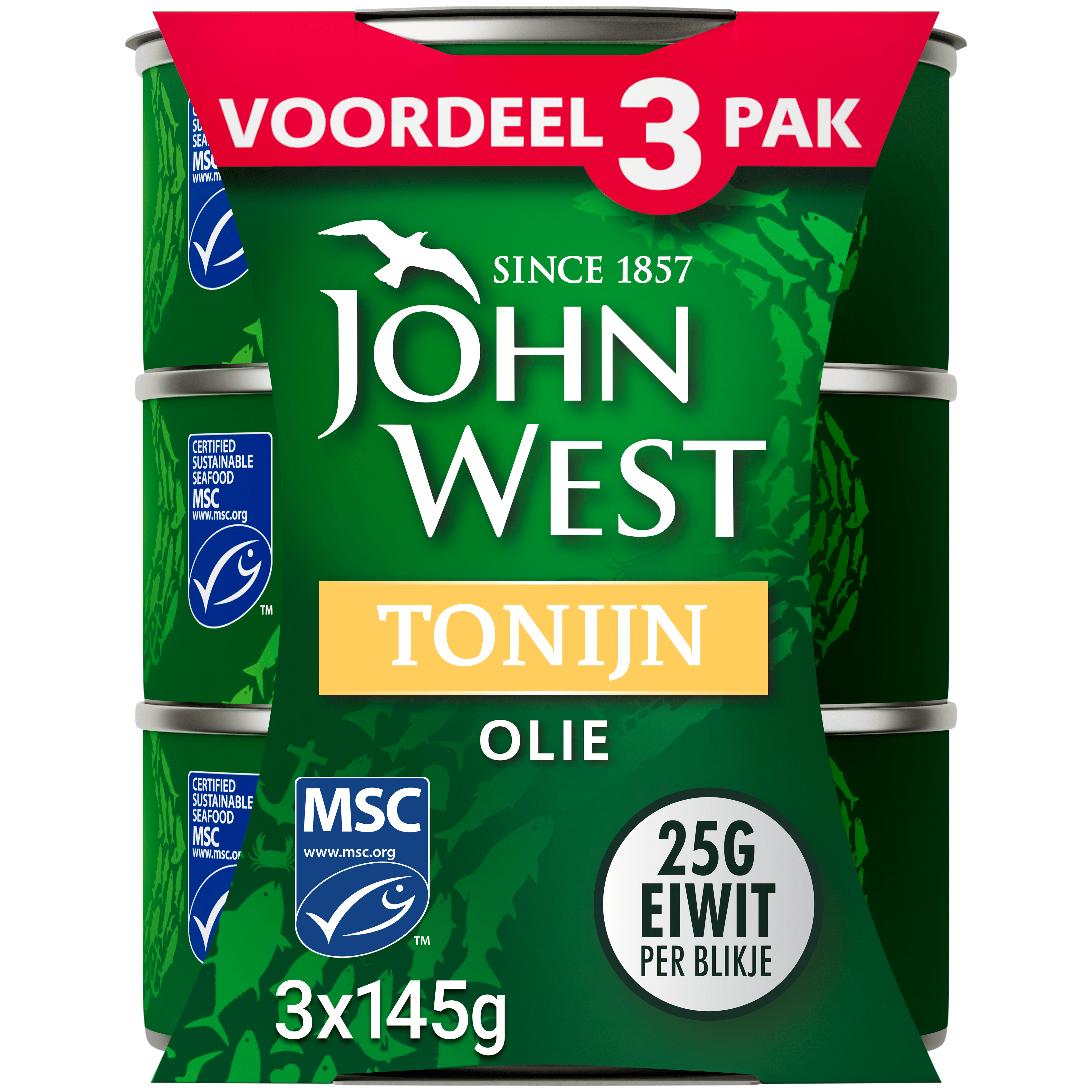 John West Tonijnstukken zonnebloem MSC 3p
