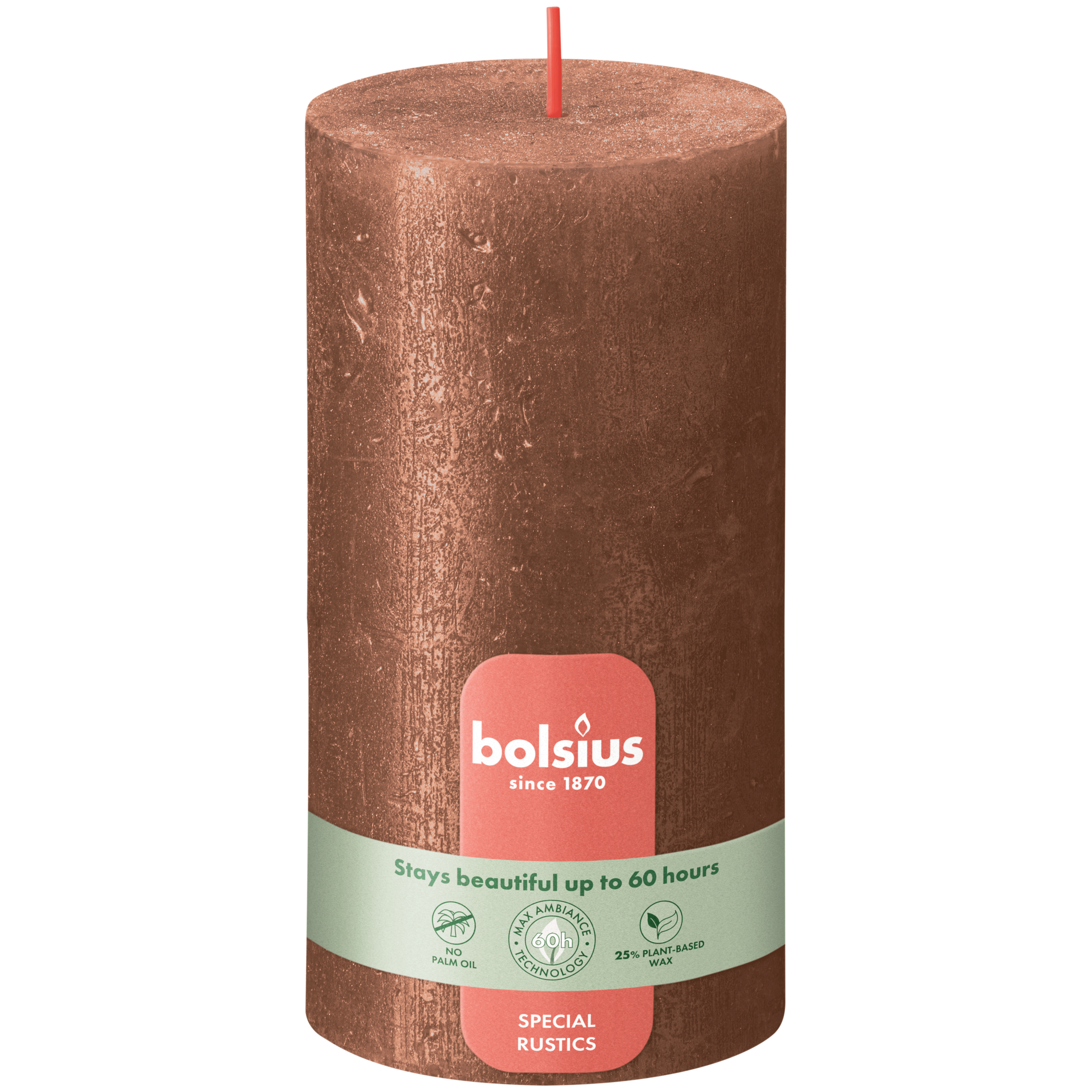 Bolsius Stompkaars Shimmer 130/68 Copper