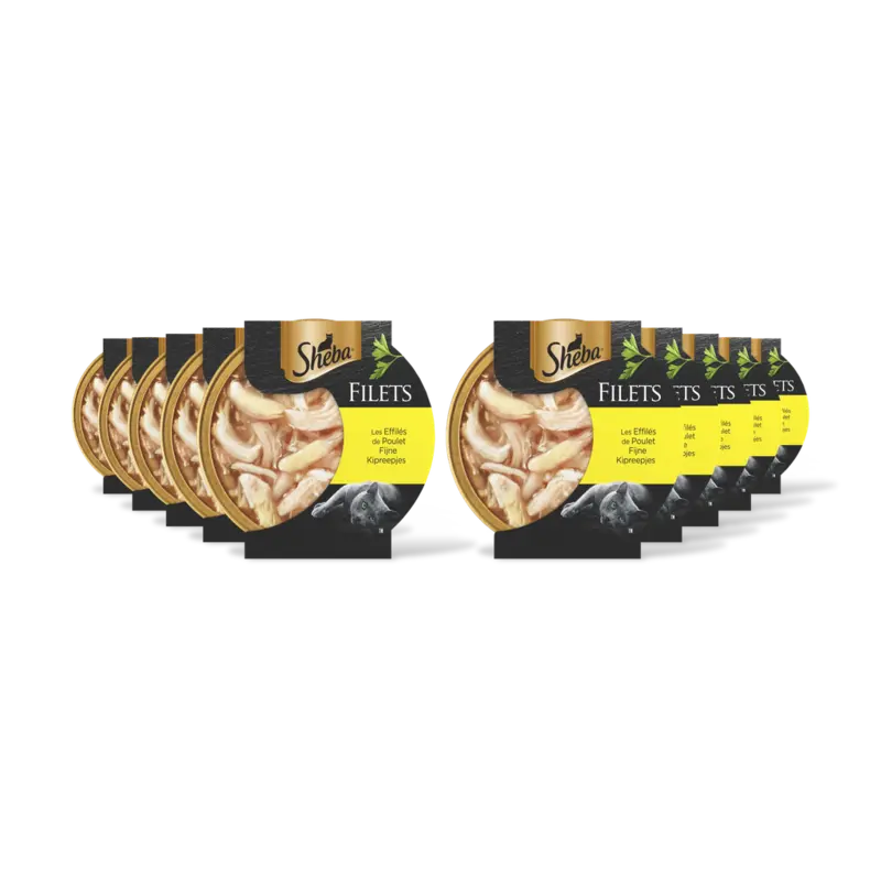 Sheba Filets fijne kipreepjes 10-pack