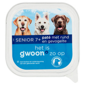 g'woon diervoeder senior paté met rund en gevogelte