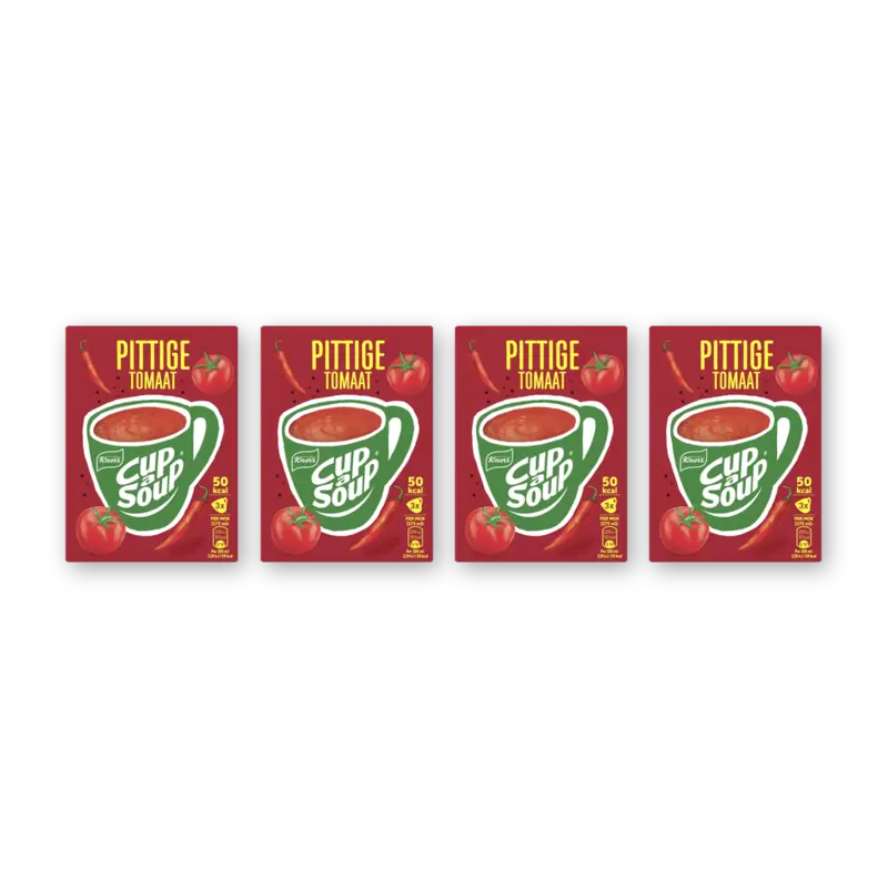 Knorr Cup-a-soup pittige tomaat 4-pack