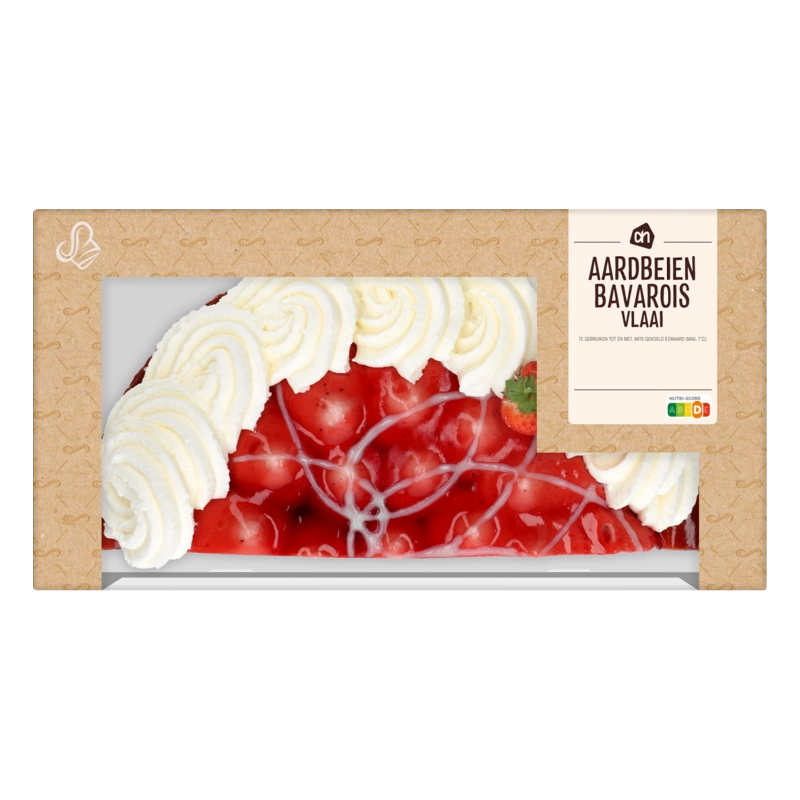 AH Aardbeien bavaroise vlaai half