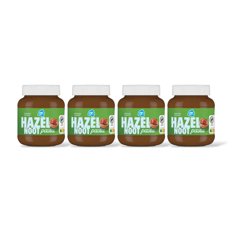 AH Hazelnootpasta zndr toegvoegd suiker 4pk