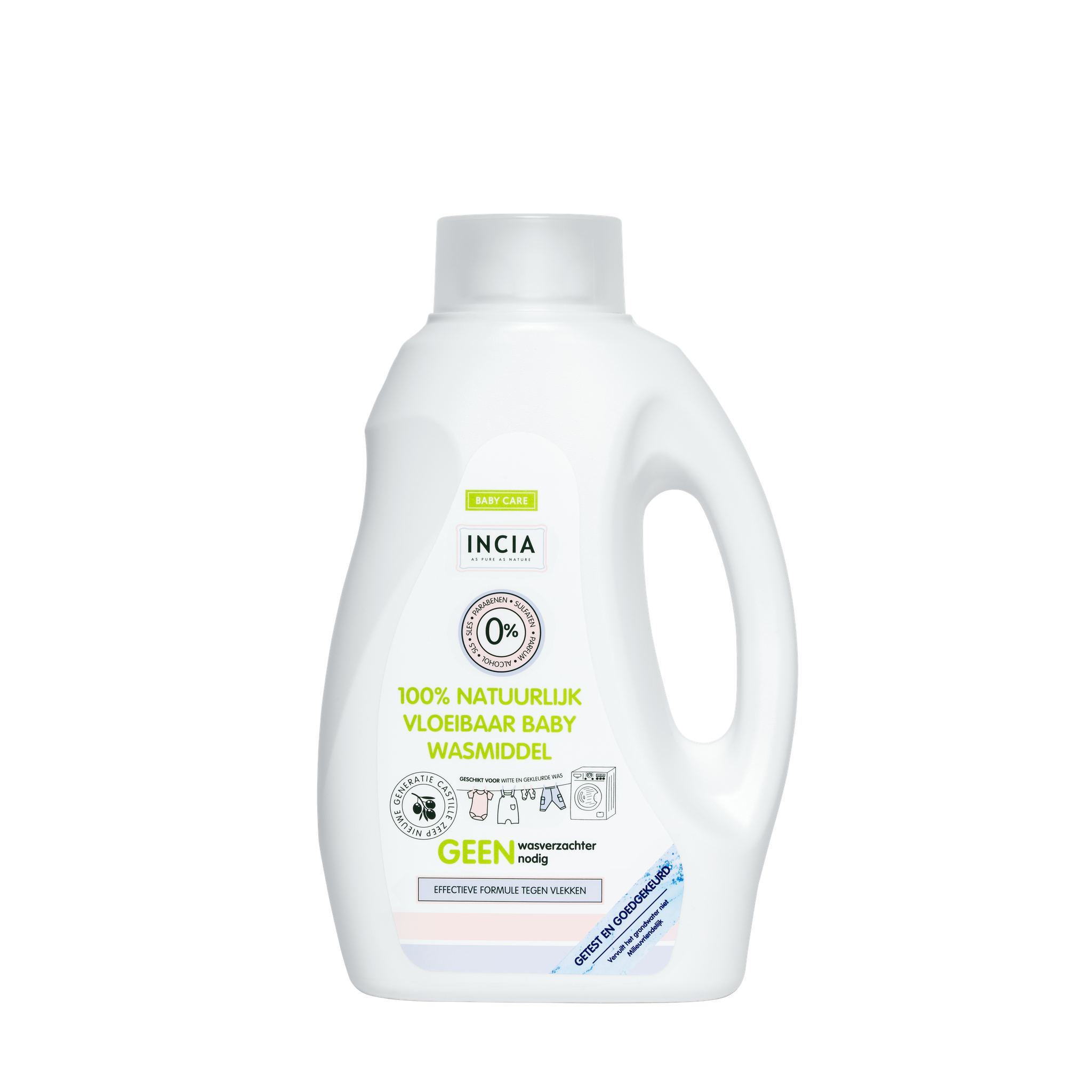 INCIA Natuurlijk Vloeibaar Wasmiddel 750 ML