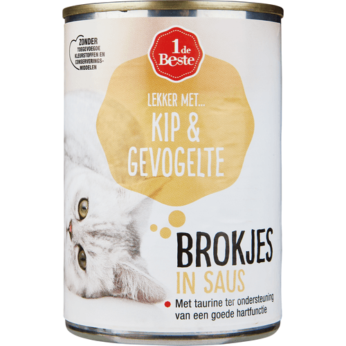 1 de Beste Kattenvoer kip-gevogelte in saus