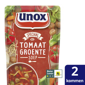 Unox soep in zak tomaten groente soep