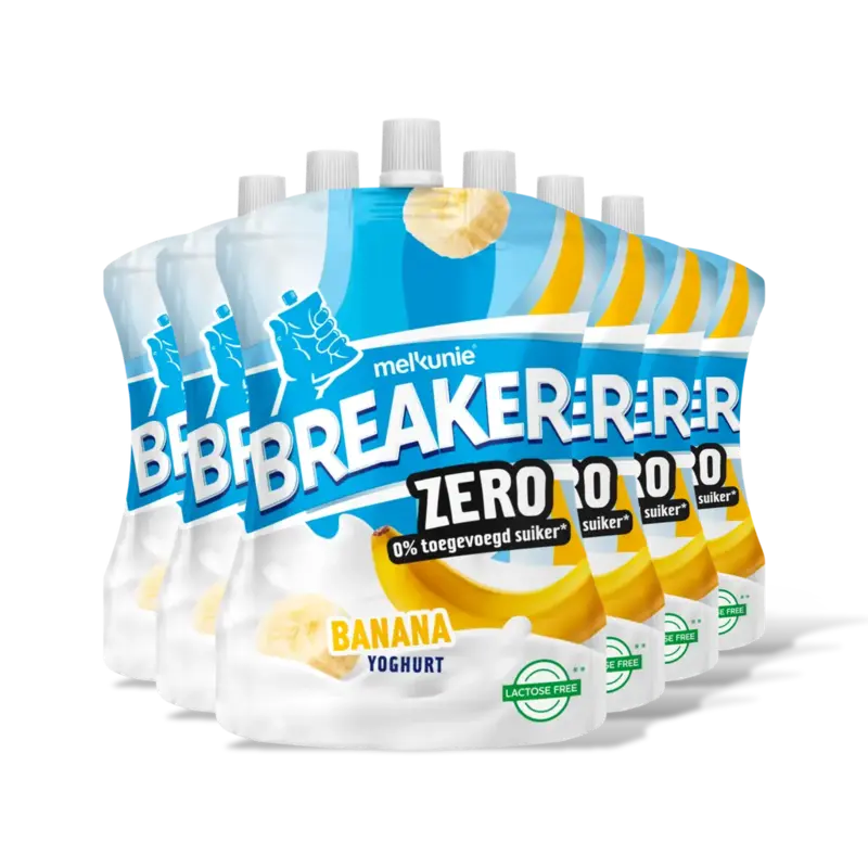 Melkunie Breaker zero banaan yoghurt 6-pack