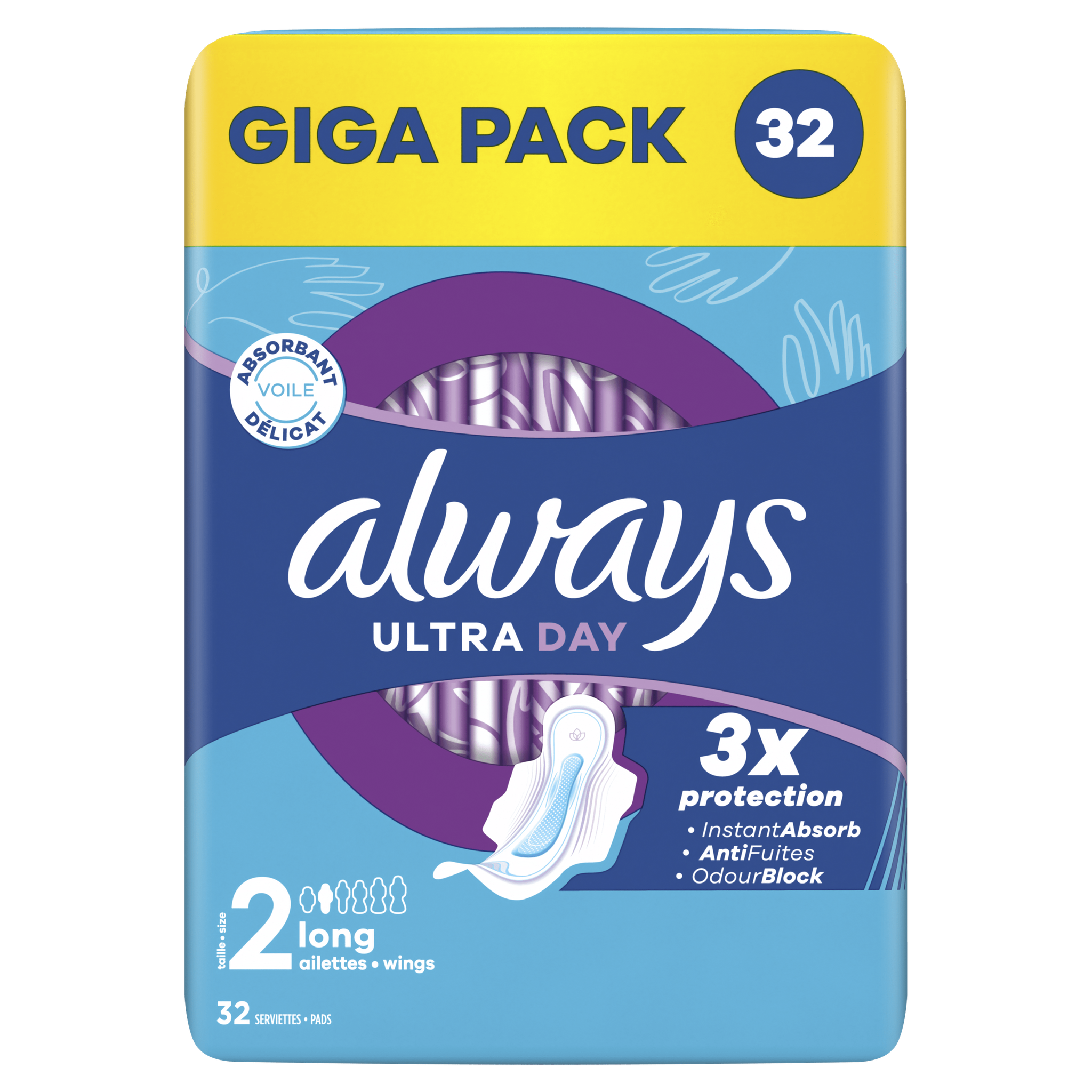 Always Maandverband Ultra Long Wings Giga Pack 32 Stuks