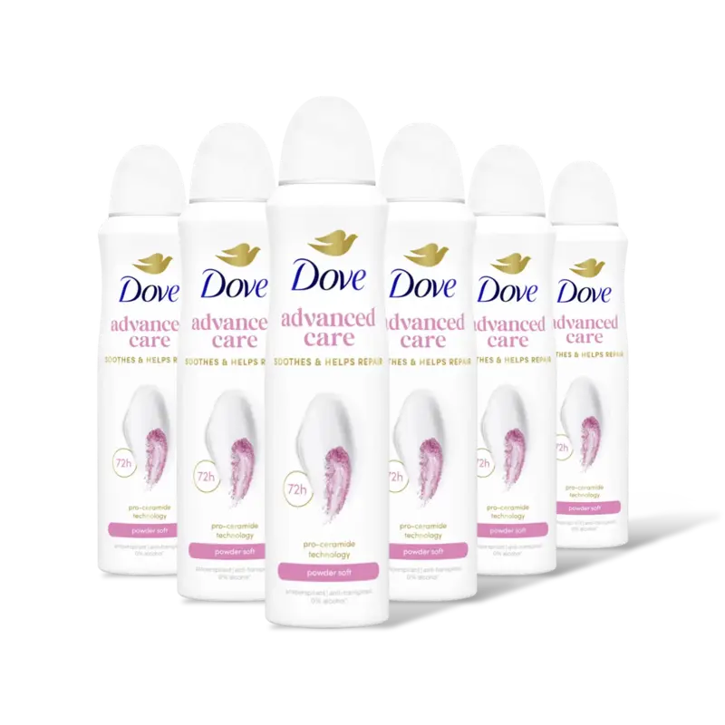 Dove Soft feel deodorant spray 6-pack