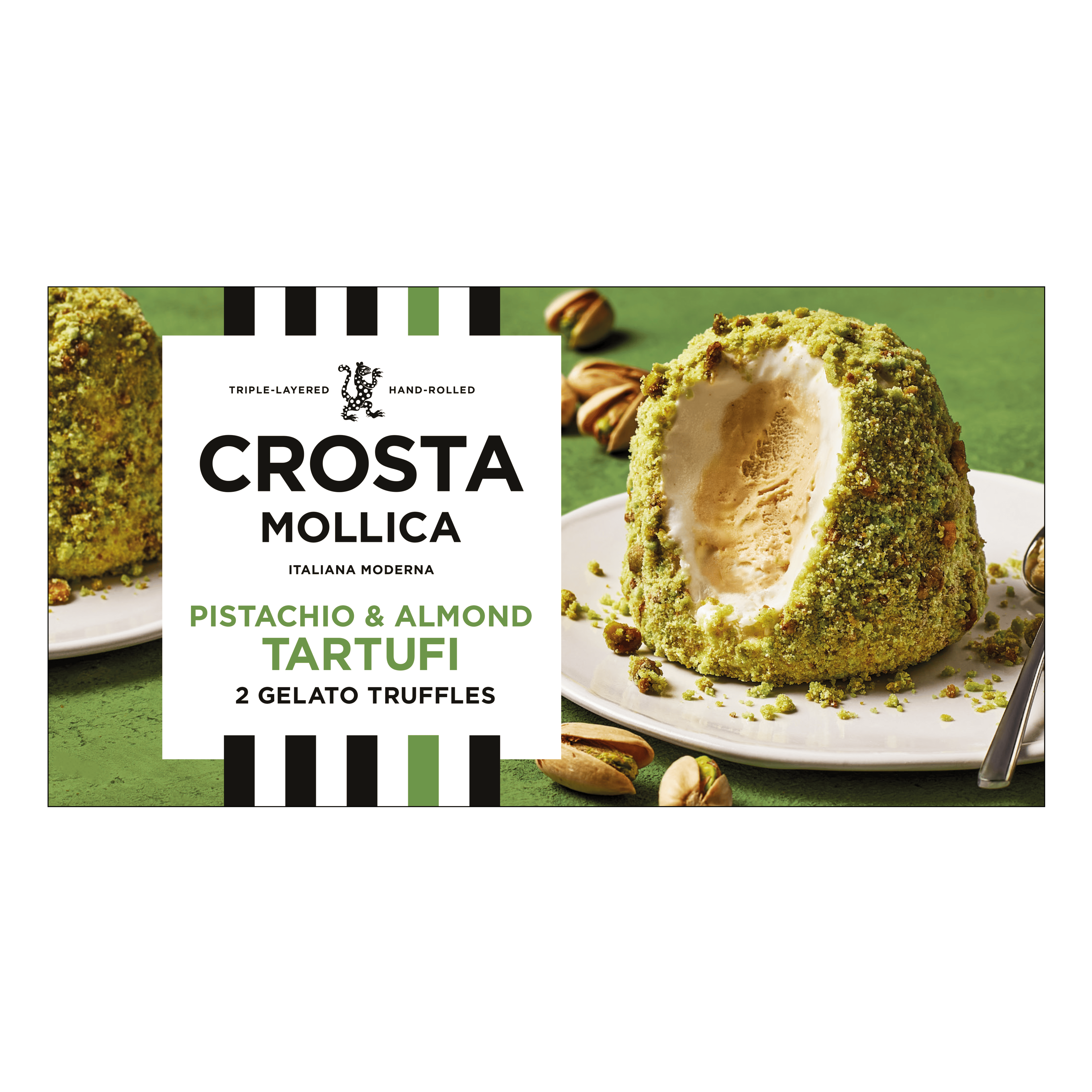 Crosta Mollica Tartufi pistache & amandel