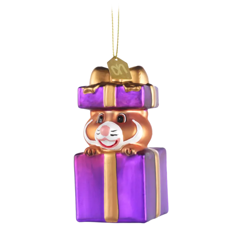 AH Excellent Glashanger hamster cadeautje paars