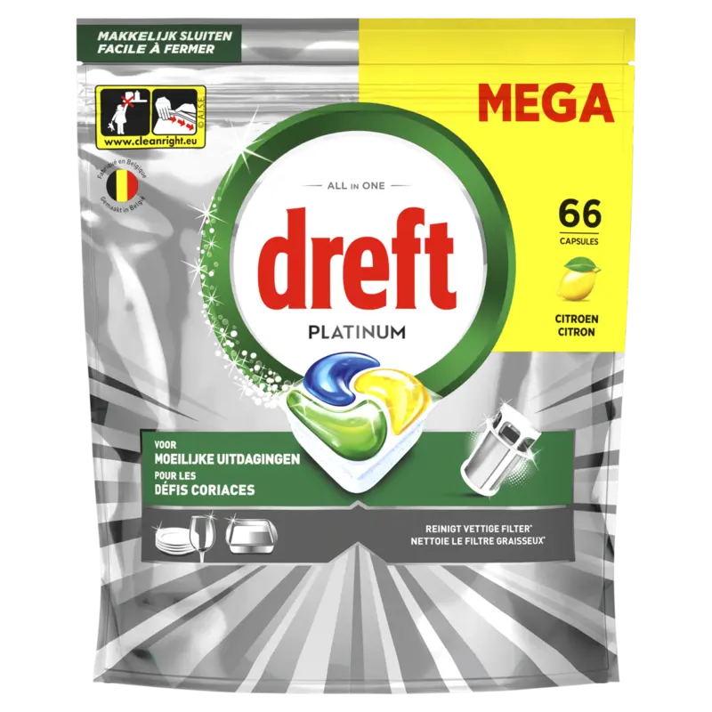 Dreft Platinum citroen vaatwastabletten
