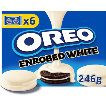 Oreo Enrobed Koekjes met witte chocoladesmaak 246g