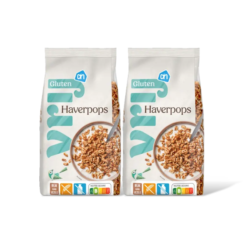 AH Glutenvrij Vezelrijke haverpops 2-pack