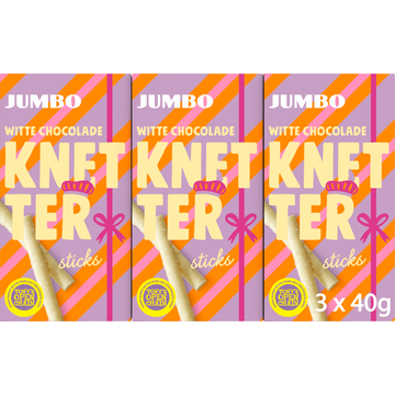Jumbo Witte Chocolade Knetter Sticks 40 g