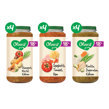 Olvarit 18+ Maanden Variatiemenu Maaltijd 12 x 250g