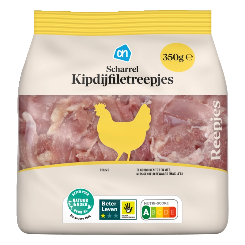 AH Scharrel kipdijfilet reepjes