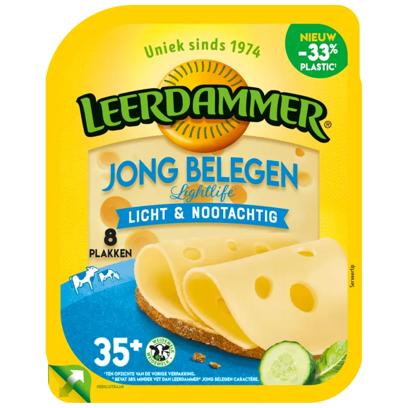 Leerdammer Lightlife jong belegen 35+ plakken