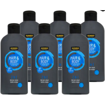 Jumbo Hair & Body 2 in 1 6 x 250ML