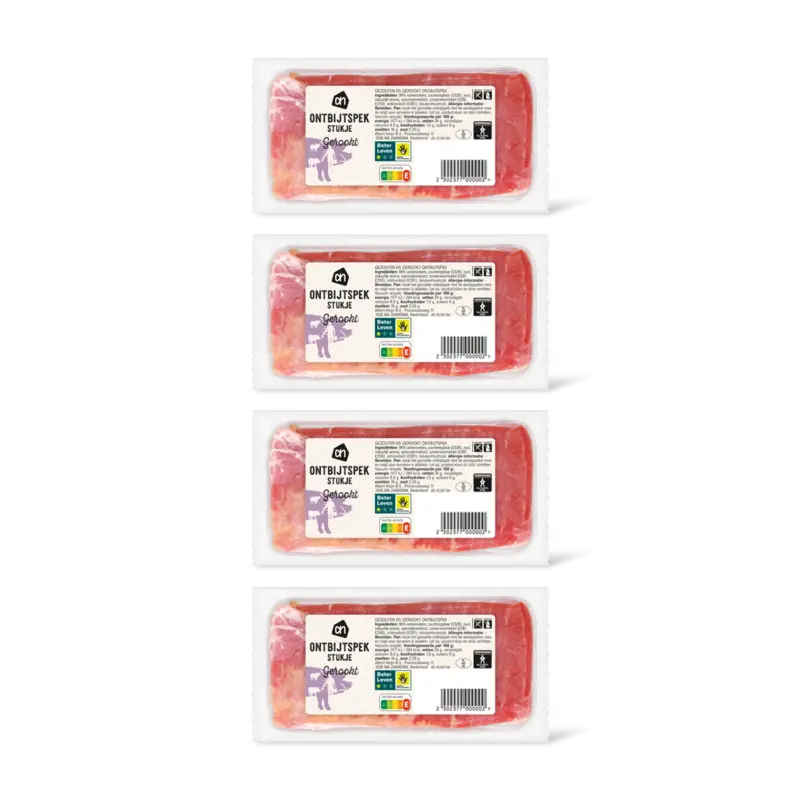 AH Gerookt ontbijtspek stukje 4-pack