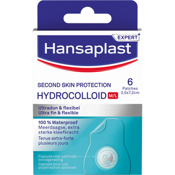 Hansaplast Expert+ Second Skin Protection Hydrocolloid M/L 3,5 x 7,2c m Patches