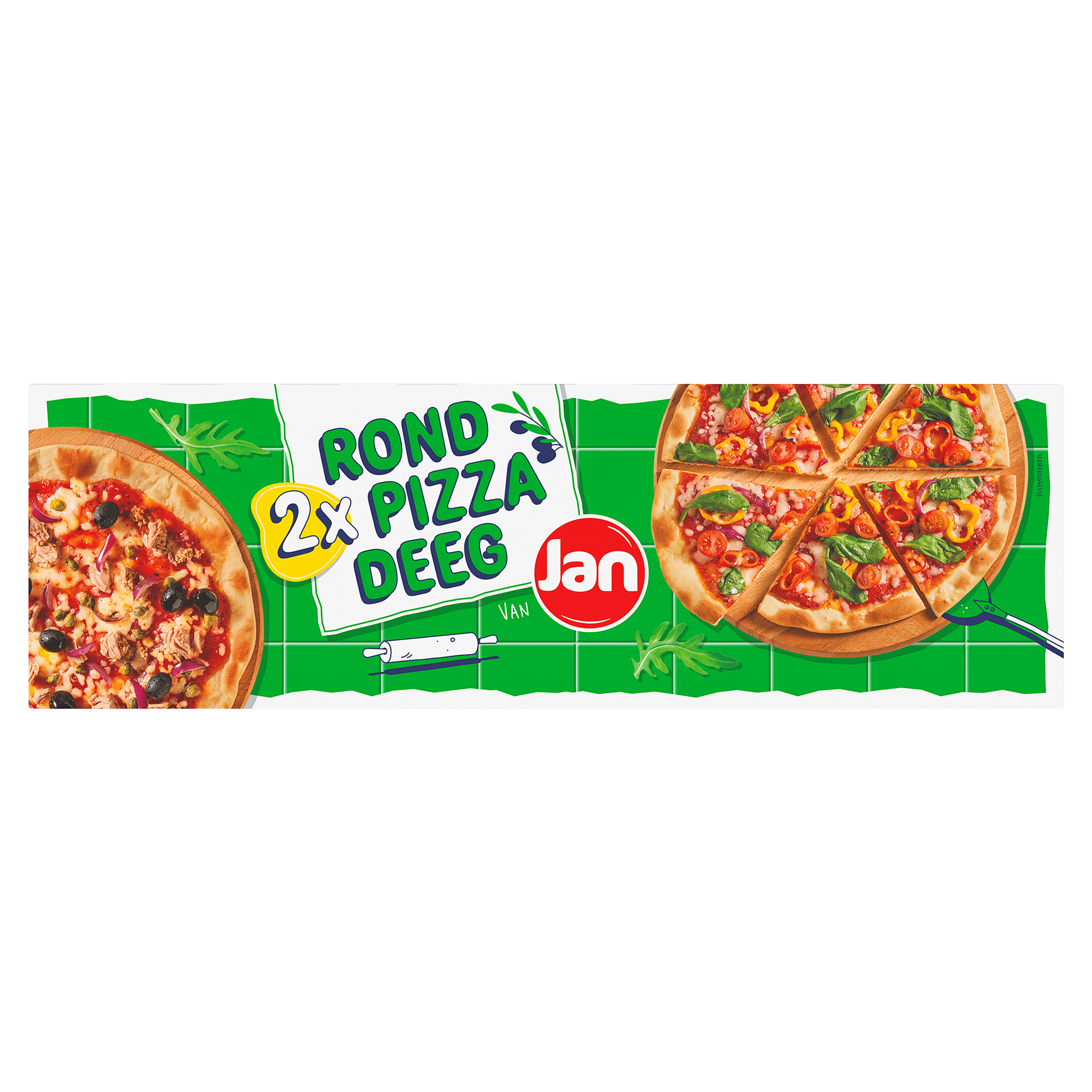 Jan Rond & dun pizzadeeg duoverpakking