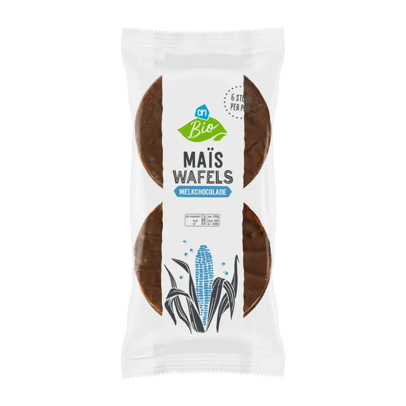 AH Biologisch Maiswafels met melk chocolade