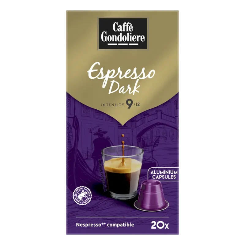 Caffè Gondoliere Espresso dark capsules