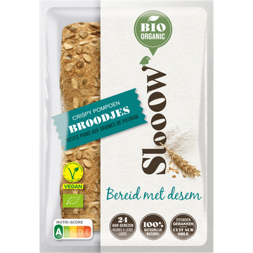SlooOW Bio Organic Crispy Pompoen Broodjes 320 g